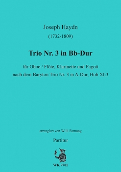 Joseph Haydn - Trio Nr. 3 in Bb-Dur  für Oboe/Flöte, Klarinette und Fagott